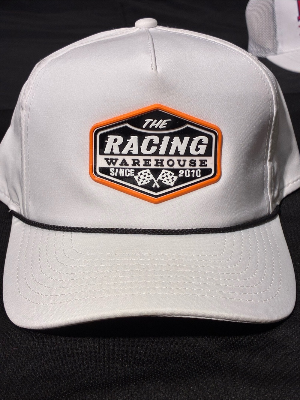 The Racing Warehouse White Performance snapback